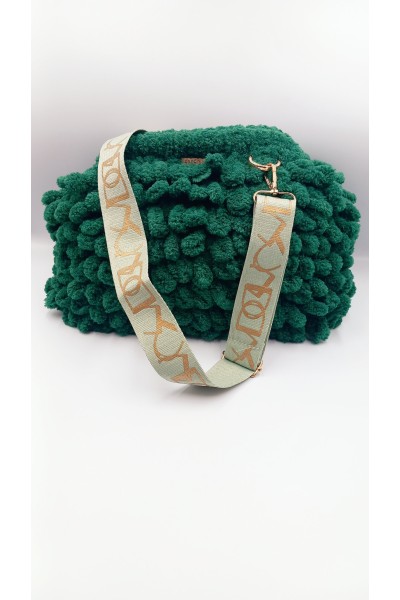 Χειροποίητη πλεκτή τσάντα, τύπου puffy!