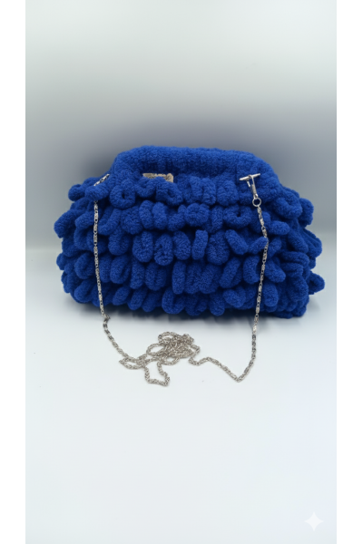 Χειροποίητη πλεκτή τσάντα puffy