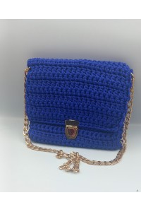 Χειροποίητο μπλε ρουά τσαντάκι