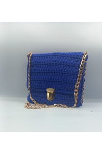 Χειροποίητο μπλε ρουά τσαντάκι