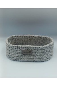 Χειροποίητο πλεκτό οβάλ καλάθι