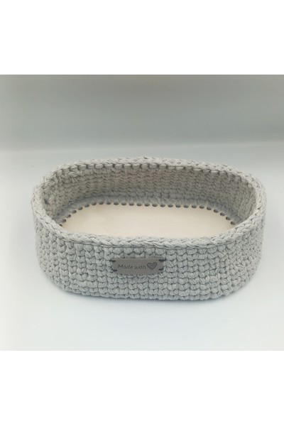 Χειροποίητο πλεκτό οβάλ καλάθι