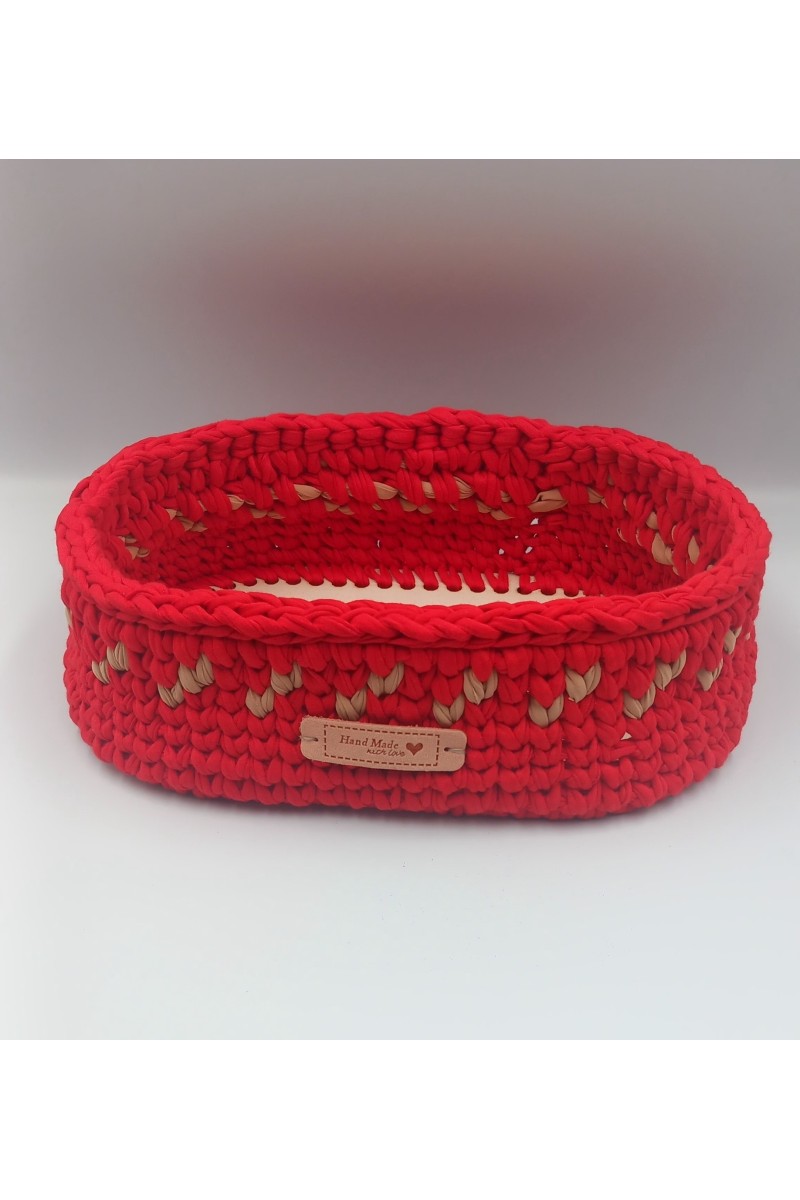 Κόκκινο χειροποίητο καλάθι