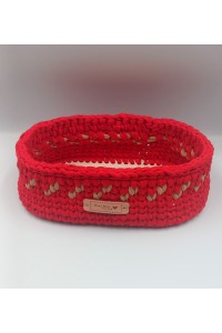 Κόκκινο χειροποίητο καλάθι