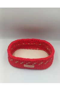 Κόκκινο χειροποίητο καλάθι