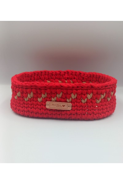 Κόκκινο χειροποίητο καλάθι