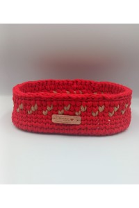 Κόκκινο χειροποίητο καλάθι