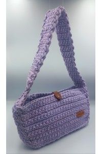 Χειροποίητη τσάντα σε μωβ-λιλά