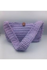 Χειροποίητη τσάντα σε μωβ-λιλά