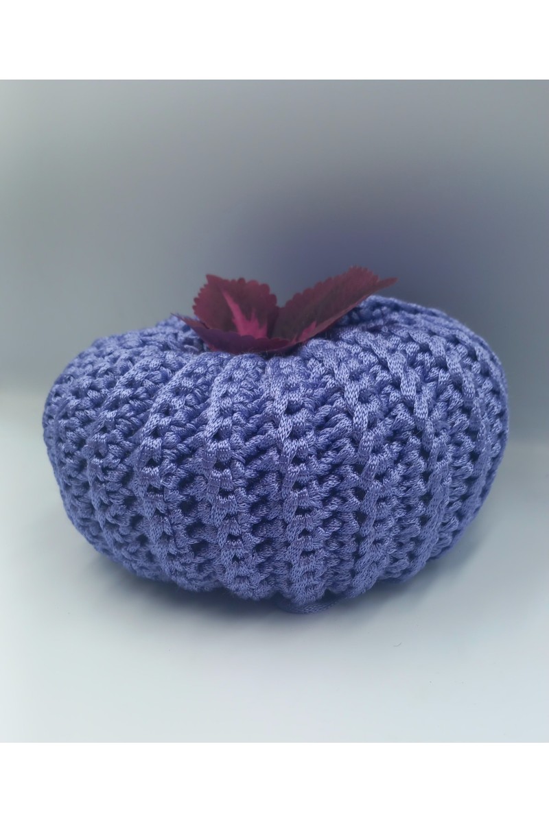 Χειροποίητη πλεκτή κολοκύθα-γούρι