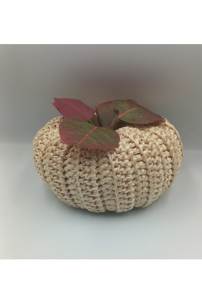 Χειροποίητη πλεκτή κολοκύθα-Γούρι