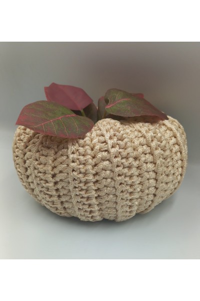 Χειροποίητη πλεκτή κολοκύθα-Γούρι