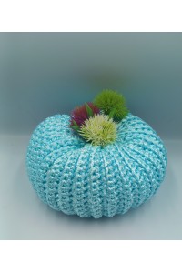 Χειροποίητη πλεκτή κολοκύθα-γούρι