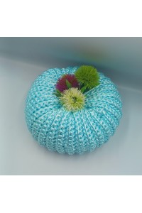 Χειροποίητη πλεκτή κολοκύθα-γούρι