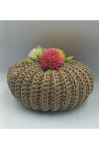 Χειροποίητη πλεκτή κολοκύθα-γούρι