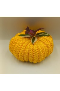 Κίτρινη χειροποίητη Κολοκύθα-Γούρι