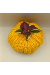 Κίτρινη χειροποίητη Κολοκύθα-Γούρι