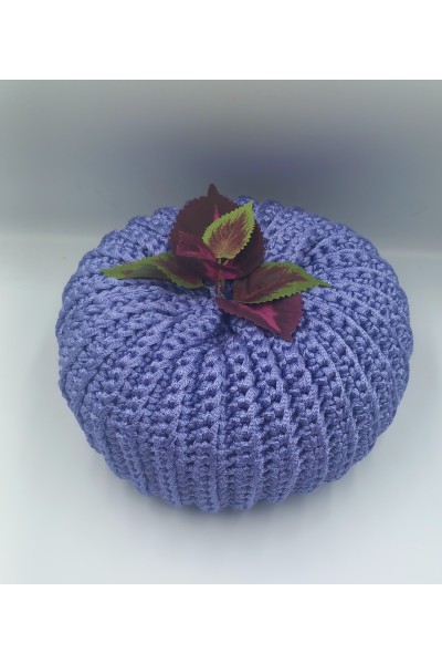 Χειροποίητη πλεκτή κολοκύθα-γούρι