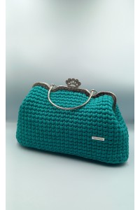 Σμαραγδί χειροποίητη τσάντα