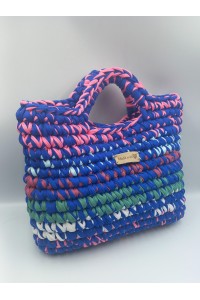 Πολύχρωμη πλεκτή τσάντα
