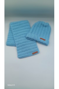 Σετ κασκόλ και σκουφάκι για αγόρι.