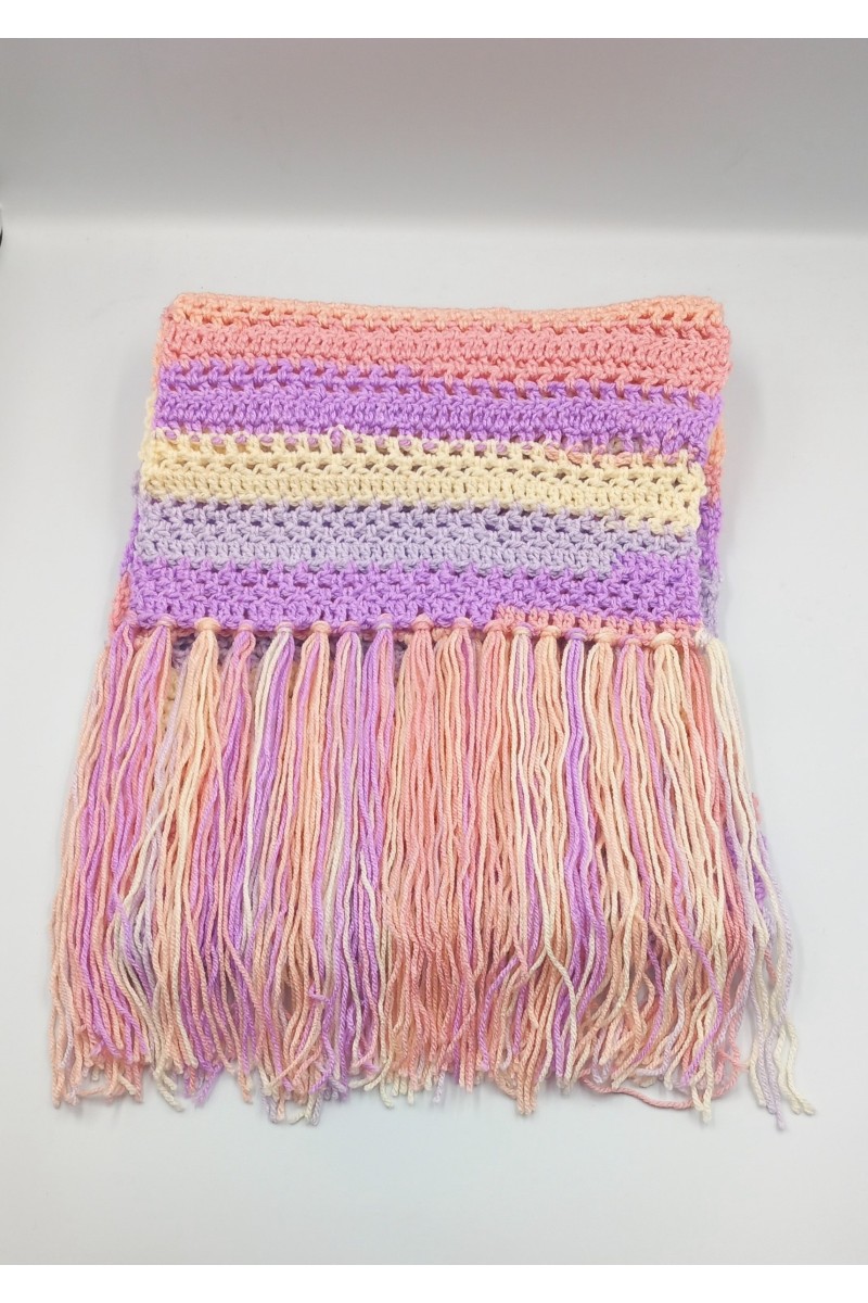 Χειροποίητο Κασκόλ σε Παστέλ Αποχρώσεις .