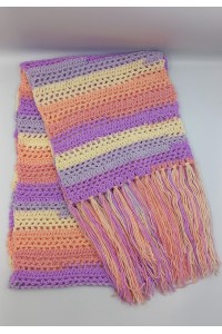 Χειροποίητο Κασκόλ σε Παστέλ Αποχρώσεις .