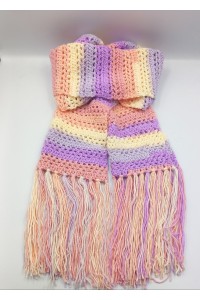 Χειροποίητο Κασκόλ σε Παστέλ Αποχρώσεις .