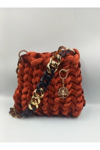 The Autumn Statement Bag | Χειροποίητη Βελούδινη Τσάντα 'Cinnamon Spice'.