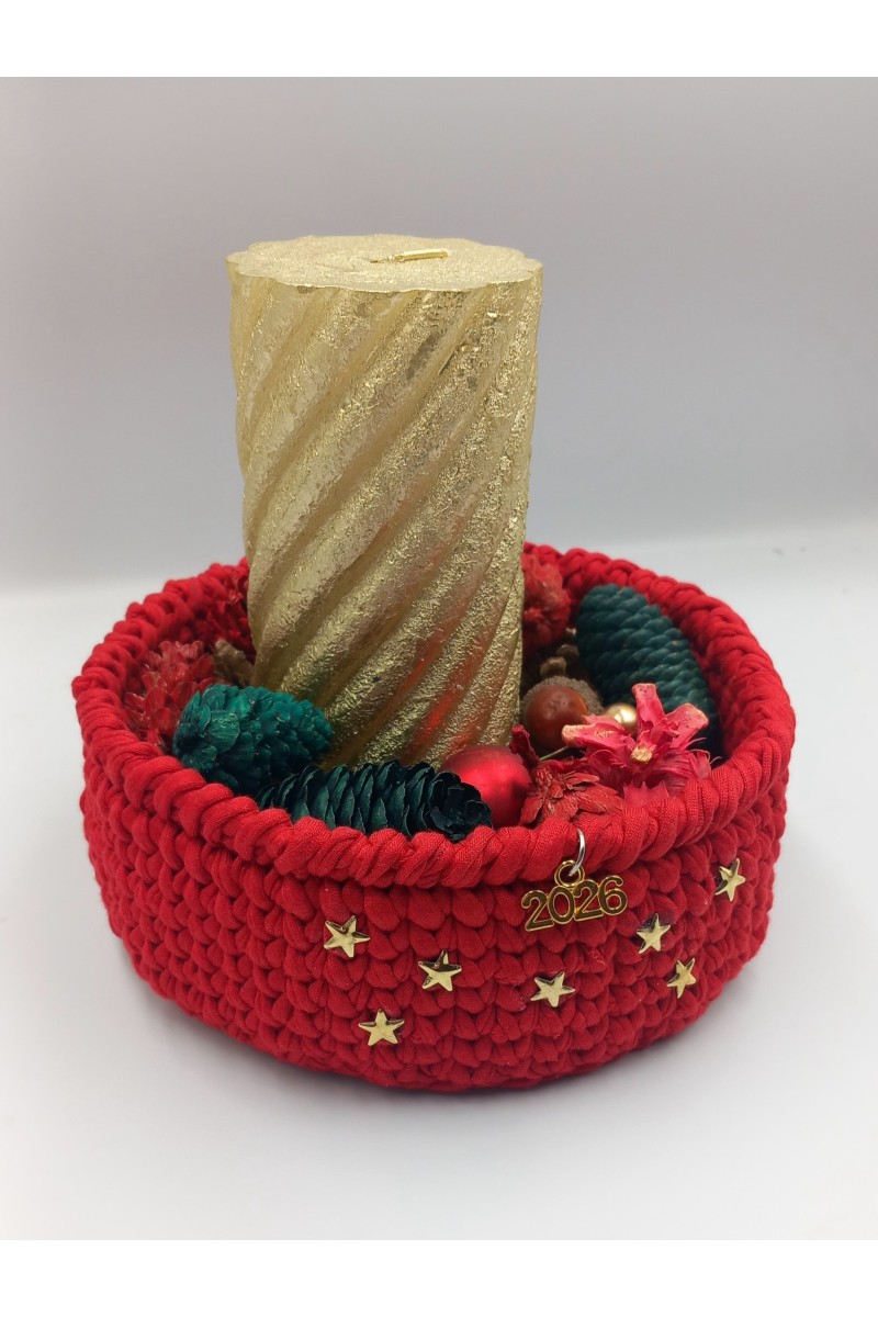 Το Απόλυτο Γούρι! Χειροποίητο Κηροπήγιο - Καλάθι για το 2026 ​.