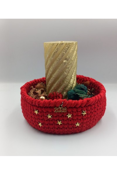 Το Απόλυτο Γούρι! Χειροποίητο Κηροπήγιο - Καλάθι για το 2026 ​.