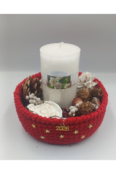 Χειροποίητο Καλάθι με Άρωμα Γιασεμί & Γούρι 2026!