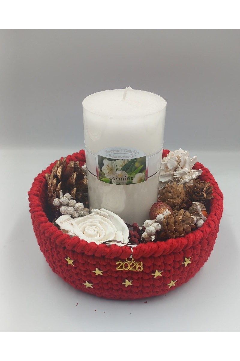 Χειροποίητο Καλάθι με Άρωμα Γιασεμί & Γούρι 2026!