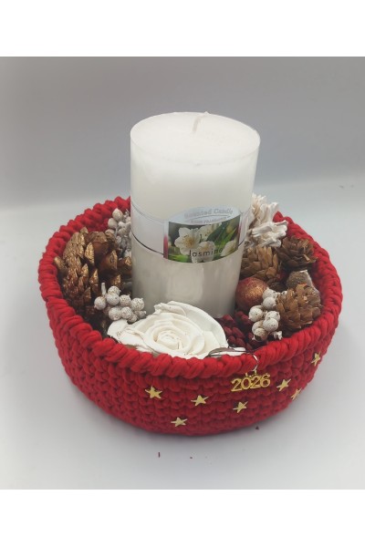 Χειροποίητο Καλάθι με Άρωμα Γιασεμί & Γούρι 2026!