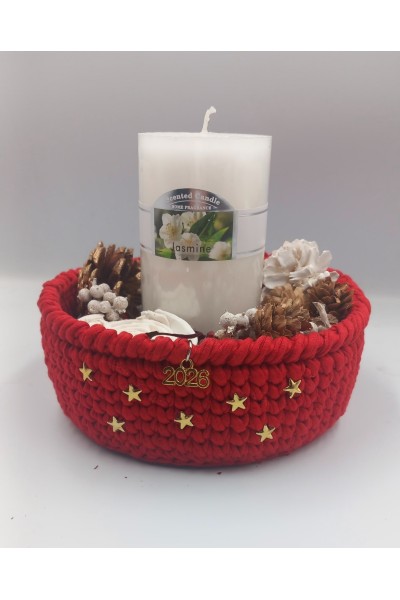 Χειροποίητο Καλάθι με Άρωμα Γιασεμί & Γούρι 2026!