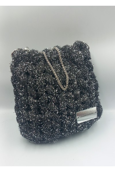 Λαμπερή χειροποίητη πλεκτή τσάντα!!