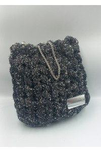 Λαμπερή χειροποίητη πλεκτή τσάντα!!