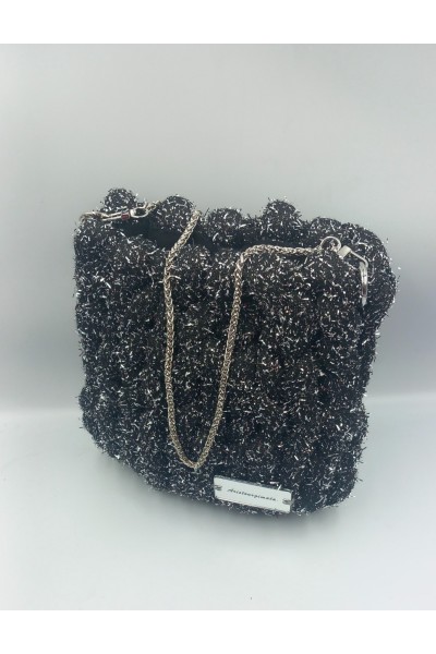 Λαμπερή χειροποίητη πλεκτή τσάντα!!