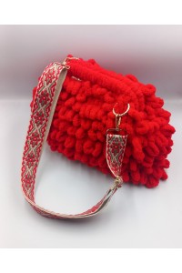 Χειροποίητη Πλεκτή Τσάντα "Ruby Cloud"