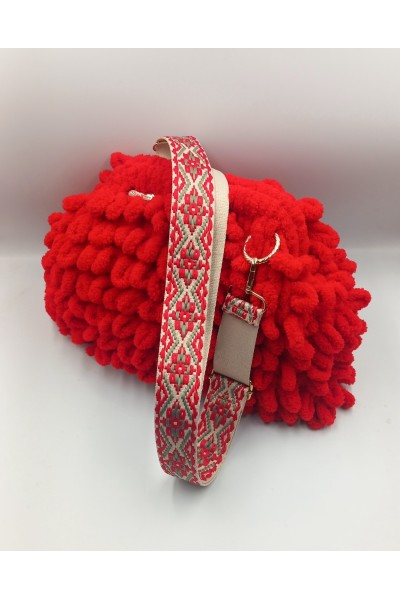 Χειροποίητη Πλεκτή Τσάντα "Ruby Cloud"