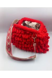 Χειροποίητη Πλεκτή Τσάντα "Ruby Cloud"